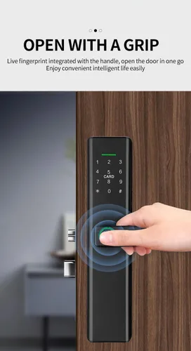 Miniatura 3 de Cerradura inteligente con huella dactilar, cerradura de puerta con contraseña de pantalla táctil, cerraduras electrónicas, bloqueo de puerta