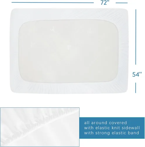 Miniatura 2 de Cubrecolchón de tela de toalla impermeable, para colchones de hasta 8 pulgadas de alto, transpirable y agradable al tacto, lavable a máquina