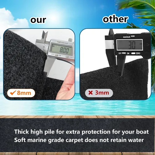 Miniatura 5 de Alfombra de litera para remolque de barco, alfombra de litera para remolques de barco, alfombra de remolque de barco de 13 x 11 pulgadas, alfombra