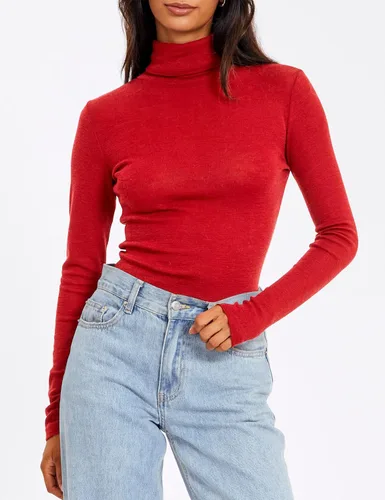 Miniatura 2 de SUNBS Camisas de manga larga de cuello alto para mujer, 3 piezas, cuello alto, moda de otoño, 2023, ajuste delgado, ropa interior térmica de invierno
