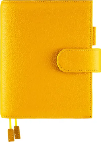 Miniatura 6 de Funda de cuero A6 para planificador Hobonichi, Stalogy, Midori Hibino, Leuchtturm1917 y más - con trabilla para bolígrafos, ranuras para tarjetas