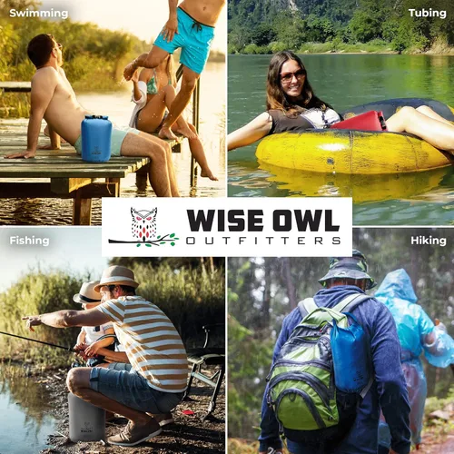 Miniatura 5 de Wise Owl Outfitters Bolsa seca impermeable – Totalmente sumergible 1 paquete o 3 bolsas ultraligeras herméticas impermeables – Tamaños 5L, 10L y 20L