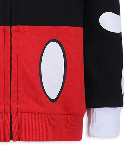 Miniatura 5 de Disney Sudadera con capucha de Mickey Mouse con cremallera para niños pequeños y bebés, color negro