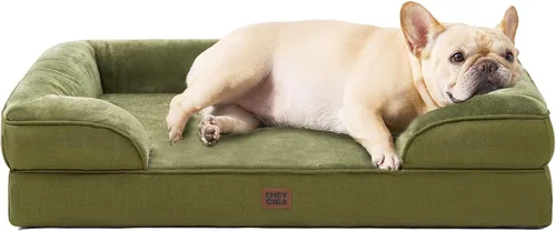 Miniatura 58 de EHEYCIGA - Cama ortopédica para perro grande, impermeable, de espuma viscoelástica y espuma tipo caja de huevos, bordes elevados, antideslizante