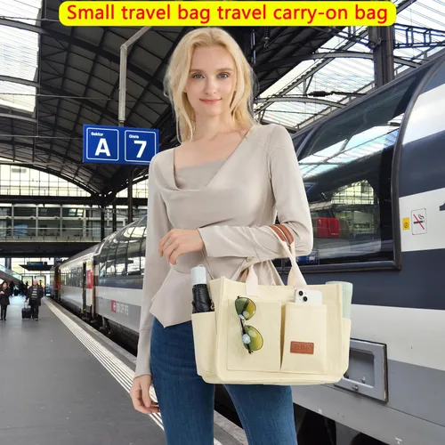 Miniatura 8 de Bolso de mano para mujer con compartimentos, bolso grande de lona para mujer, bolso cruzado de trabajo, portátil, bolsa de libros, bolsos de hombro