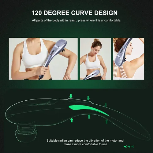 Miniatura 2 de MEGAWISE Masajeador portátil de tejido profundo - Dispositivo de mano inalámbrico para relajación de cuerpo completo - Uso de espalda, cuello