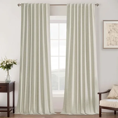 Miniatura 53 de UHITECH Cortinas opacas de 35 pulgadas de largo para sala de estar, 2 paneles, cortina opaca corta para cocina para ventanas pequeñas, cortinas