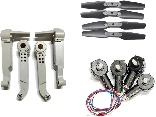 Miniatura 5 de YILIANDE para K3 E99 y Pro Rc para Drone para WiFi para FPV Quadrotor para piezas Motores Base de motor Kit de brazo de engranajes (gris claro)