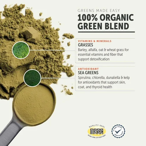 Miniatura 3 de Four Leaf Rover Green Rover - Verdes para perros en polvo con brotes de brócoli orgánicos, espirulina fermentada y verduras de mar - Formulado por