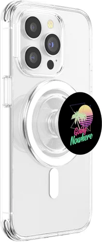 Miniatura 4 de Going Nowhere Retro 1980s 1990 Palmeras Sunset Beach Art PopSockets PopGrip: agarre intercambiable para teléfonos y tabletas