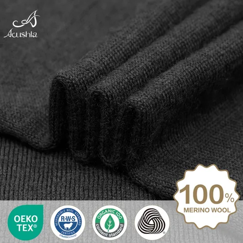 Miniatura 3 de ACUSHLA Polaina de cuello 100% lana merino para hombres y mujeres, máscara de esquí, bufanda de invierno, calentador de cuello, para todo