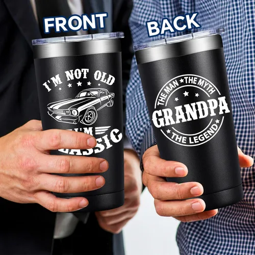 Miniatura 4 de SpenMeta Regalos para abuelos: gran Navidad, regalo del día del padre para el abuelo de parte de los nietos, vaso de aislamiento al vacío de 20