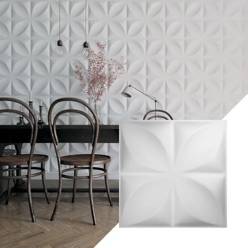 Ekena Millwork WP20X20ALWH 19 5/8 pulgadas de ancho x 19 5/8 pulgadas de alto Alexa EnduraWall Decorativo 3D Panel de pared cubre 2.67 pies cuadrados