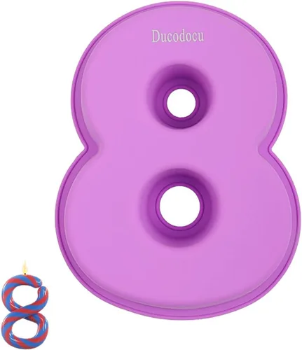 Miniatura 15 de Ducodocu Molde de silicona para tartas de gran número para hornear, molde de silicona 3D, molde para hornear, moldes novedosos para cumpleaños