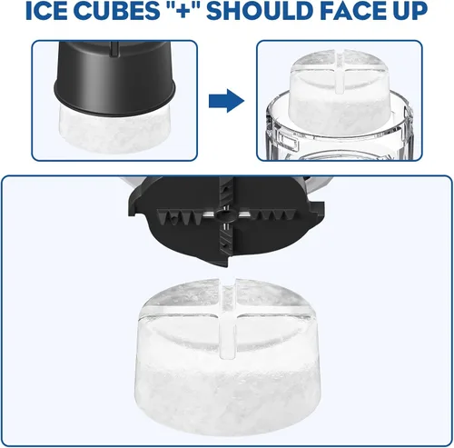 Miniatura 5 de Accesorio de molde de hielo para afeitado KitchenAid, moldes de hielo de plástico reutilizables con tapas para accesorio de afeitadora de hielo