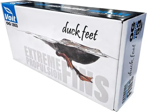 Miniatura 4 de Voit Aletas de natación negras y rojas: diseño legendario de aleta de natación, unisex, construcción de goma de doble densidad, aumenta la velocidad