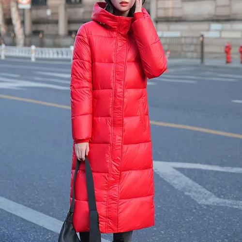 Miniatura 4 de Coats Women Impermeable Womens Thickened Down Jacket Long Winter Coat Hooded Jacket