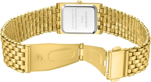Miniatura 4 de GOLDEN HOUR Reloj de oro con pulsera rectangular vintage para mujer