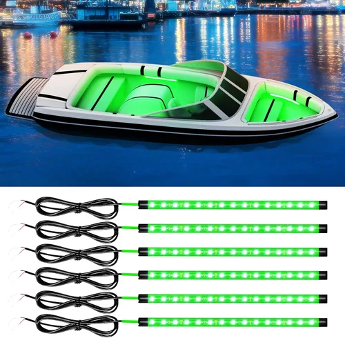 Miniatura 11 de Tira de luz LED para coche, luces interiores azules para camiones de 30CM 15 SMD IP67 luces subterráneas impermeables para coche motocicletas barco