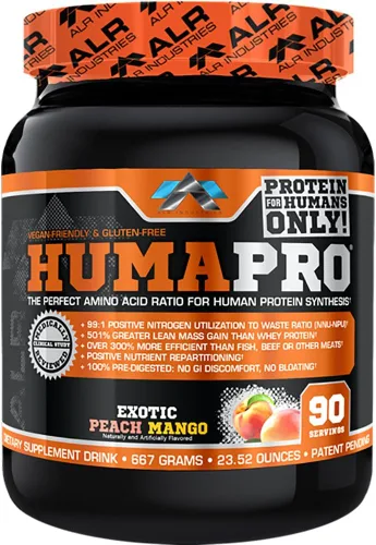 Miniatura 15 de ALR Industries Humapro Matriz de aminoácidos y proteínas para seres humanos 99% de utilización para músculo magro Vegano, sin gluten 334g