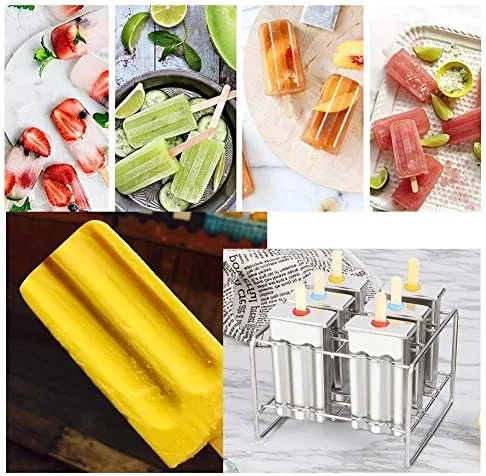 Miniatura 2 de Kit de paletas de hielo de acero inoxidable con bandeja, herramienta industrial para hacer hielo para el hogar, cocina, bricolaje (1#)