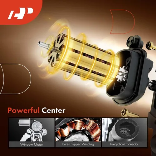 Miniatura 4 de A-Premium Elevalunas eléctrico con motor delantero del lado del conductor compatible con Honda Civic 2012-2015 Coupé delantero izquierdo del lado