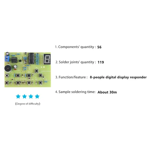 Miniatura 2 de Kit de práctica de soldadura 5in1 DIY Kit de órgano electrónico (8QD1302)