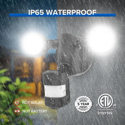 Miniatura 5 de SANSI - Luces de seguridad LED de 25 W con sensor de movimiento para exteriores, 3000 lm, 5000 K luz diurna, de atardecer a amanecer, luces
