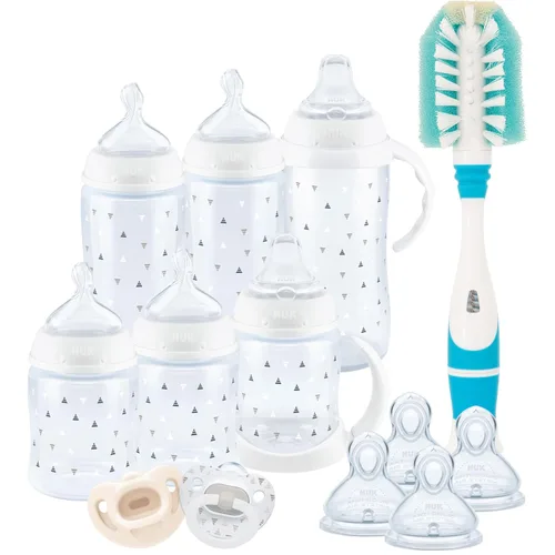 Miniatura 11 de NUK Smooth Flow - Juego de regalo para recién nacidos, biberón anti-cólico, 0+ meses Puntos blancos