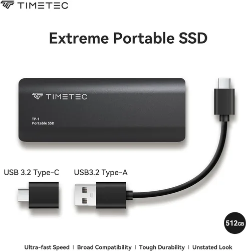 Miniatura 2 de Extreme SSD portátil de 500 GB, SSD externo ultrarrápido y ligero para juegos, estudiantes, profesionales, elegante y resistente, mini unidad