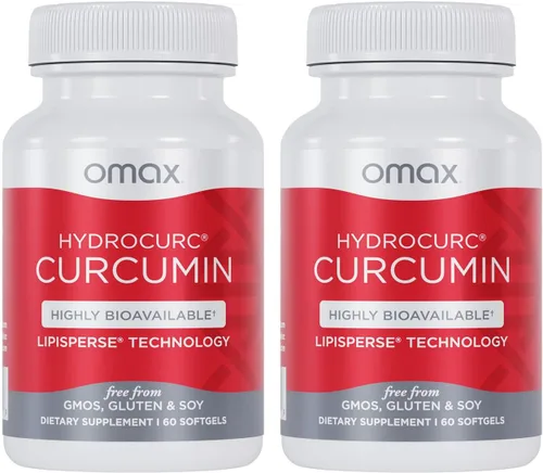 Miniatura 7 de Omax3 HydroCurc - Cápsulas blandas de curcumina de cúrcuma, nanopartículas de aceite MCT altamente biodisponibles para potencia y absorción, salud