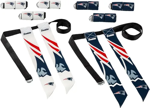 Miniatura 33 de Franklin Sports NFL - Conjuntos de fútbol con bandera del equipo de la NFL, cinturones + banderas, para niños + adultos, se adapta a cintura
