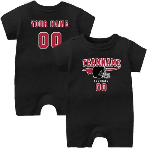 Miniatura 65 de Traje de fútbol personalizado para bebé, hace que tu bebé nombre y número de ropa de fútbol regalos