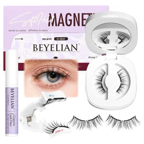 Miniatura 16 de BEYELIAN Pestañas magnéticas con aplicador, pestañas magnéticas suaves mejoradas, pestañas magnéticas portátiles, aspecto natural, reutilizables,