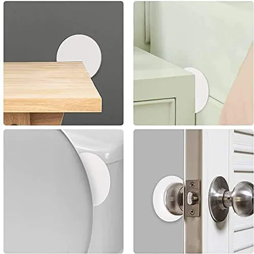 Miniatura 7 de 2 topes de silicona marrón para puerta, autoadhesivos, para cocina, dormitorio, protectores de pared de 1.57 pulgadas de diámetro