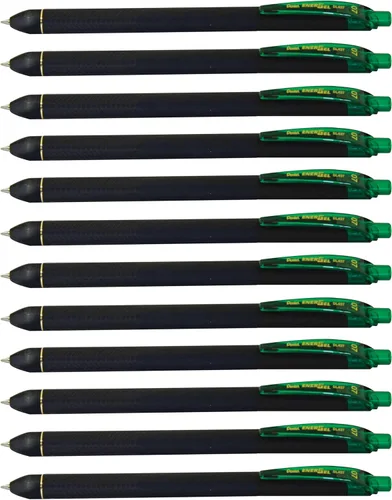 Miniatura 13 de Pentel EnerGel Kuro - Bolígrafo de gel líquido, (punta de 1/32 pulgadas - 0.7 mm) línea media, tinta negra, paquete de 12 (BL437R1-A)