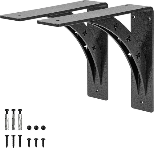 Soportes de estante resistentes de 12 x 10 pulgadas, carga máxima de 900 libras, soportes de metal de aleación de alta calidad (juego de 2) soportes