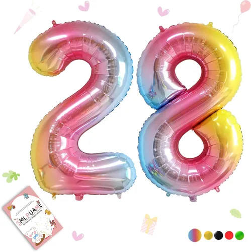 Miniatura 96 de Globos de números de 40 pulgadas del 0 al 9 dorados grandes del número 0, globos digitales para suministros de decoración de celebración de fiesta
