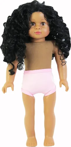 Miniatura 6 de Muñeca de vinilo posable de 18 pulgadas "Charlotte" de American Fashion World con cabello rojo y ojos azules Muñeca desnuda Calidad y diseño