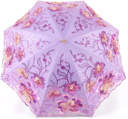 Miniatura 35 de Honeystore - Parasoles de encaje de flores para fiesta de boda, paraguas nupcial de encaje