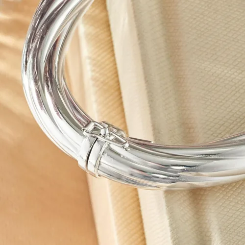 Miniatura 5 de Ross-Simons Italian Twisted Oval Bangle Bracelet