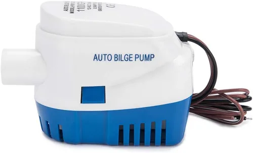 Dontmiss Bomba de sentina sumergible automática para lancha pequeña de 12 V, 1100 gph automática con interruptor de flotador, salida de 1 1/8
