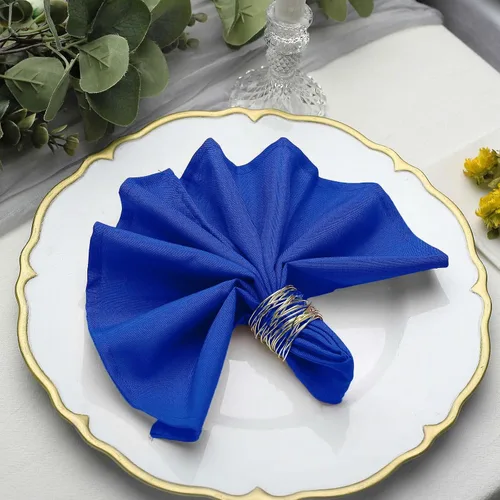 Miniatura 22 de 60 servilletas de poliéster azul marino de 17 pulgadas para boda, fiesta, recepción, catering, eventos, restaurante, cocina, hogar