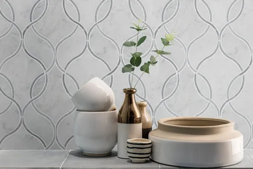 Miniatura 17 de MSI Verona Patrón Dorado 12 pulg. x 12 pulg. Azulejo de Mosaico de Mármol Montado en Malla para Pared de Baño, Piso, Salpicadero de Cocina y Verona
