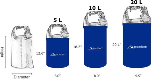 Miniatura 5 de Montem premium, bolsa a prueba de agua, perfecta para deportes acuáticos. Azul