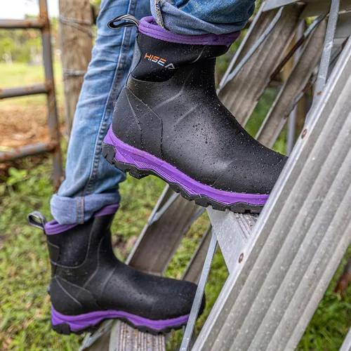 Miniatura 8 de HISEA Excursion Pro - Botas de goma para mujer, impermeables, aisladas, antideslizantes, para exteriores