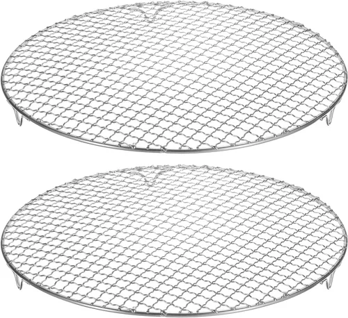 Miniatura 45 de HARFINGTON Rejilla Redonda de Cocina de 6.5 Pulgadas de Acero Inoxidable 201 con Alambre Cruzado para Barbacoa, Parrilla, Cocina, Horneado, Ahumado