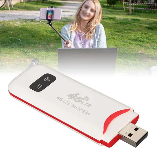 Miniatura 5 de Módem USB 4G LTE, enrutador portátil con ranura para tarjeta SIM, mini router de punto de acceso de viaje de alta velocidad de 300 Mbps, dongle