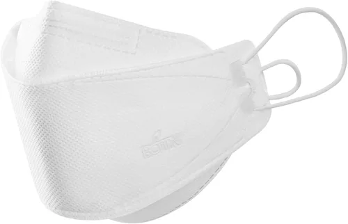 BOTN 10 máscaras de seguridad transpirables KF94 blancas grandes, filtro de 4 capas y diseño 3D, respirador desechable para hombres y mujeres