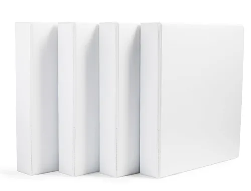 Miniatura 11 de Amazon Basics Archivadores de 3 argollas de 3 pulgadas, organizador con argollas en D, 2 paquetes, para la escuela, oficina en casa, color blanco